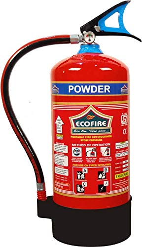 ECO FIRE ABC Dry Powder Type Fire Extinguisher ISI Mark with Wall Mount Hook and How to use Instruction Manual for Home, Kitchen, Office, School and Industrial Use is:15683 Capacity-6 kg